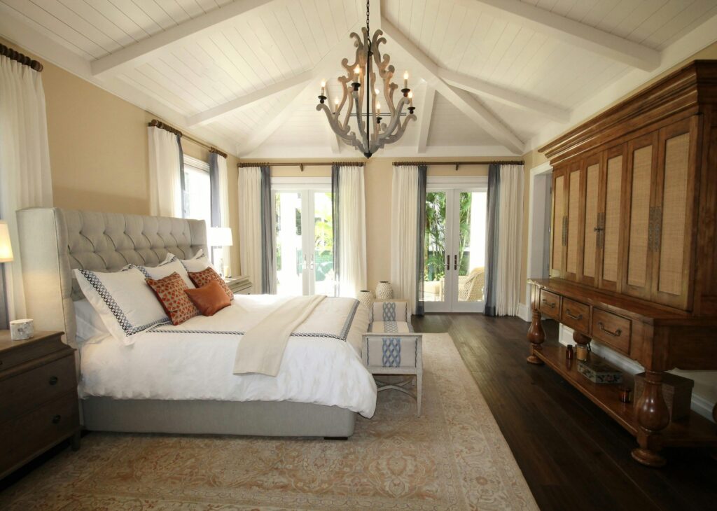 beautiful room with a chandelier